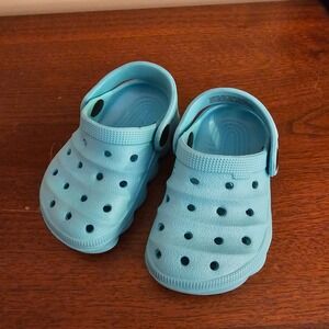 Kids Light Blue Clog Sandals Beach Pool Water Shoes Toddler Small SIZE 18 3T
